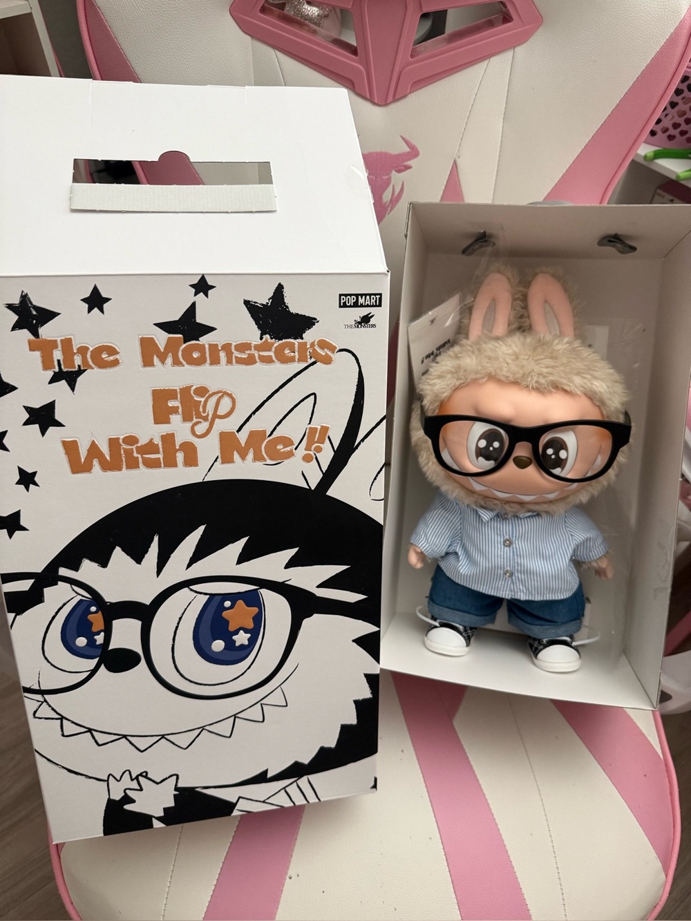 POP MART THE MONSTERS Labubu Flip With Me Vinyl Plush Doll